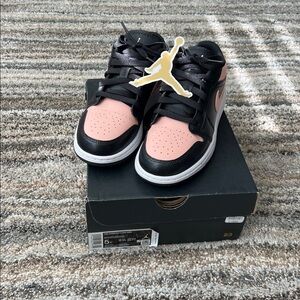 Air Jordan Black and Pink Sneakers
